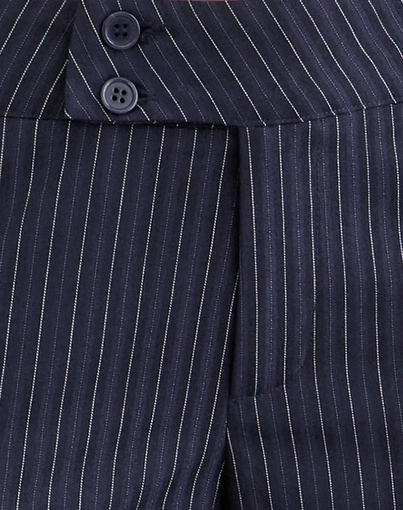 Pantalon Falita à rayures bleu marine