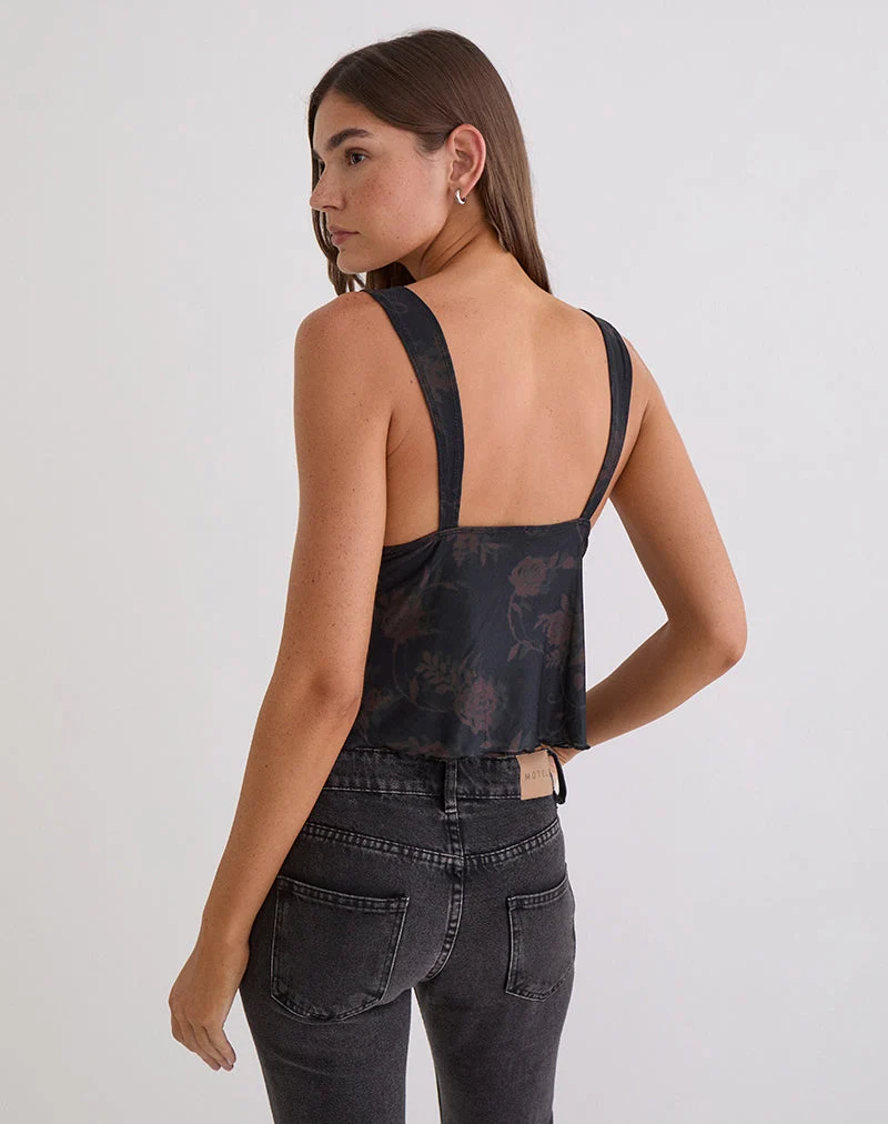 Haut Khory Cami en rose dynamique