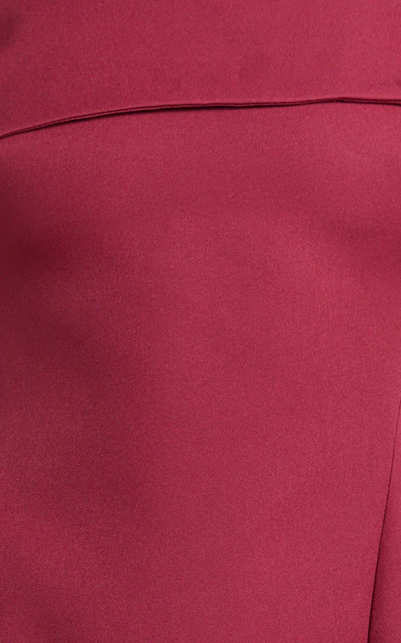 Cecilia Mini Dress - Off Shoulder Tie Detail Dress in Wine