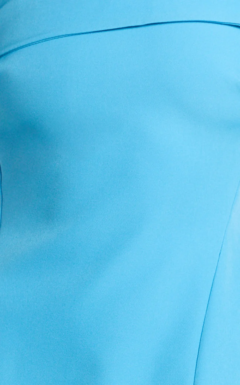 Cecilia Mini Dress - Off Shoulder Tie Detail Dress in Blue