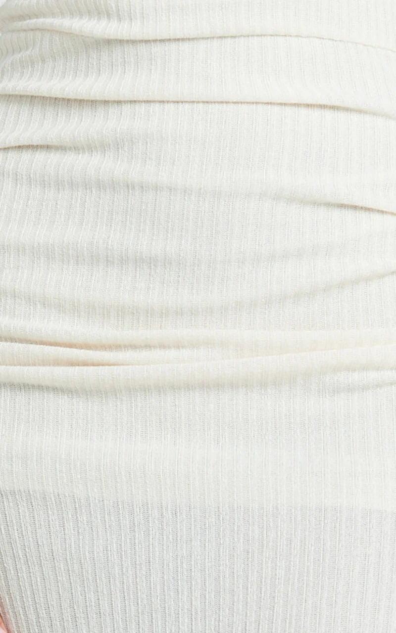 Faith Maxi Dress - Off Shoulder Long Sleeve Maxi Dress in Cream