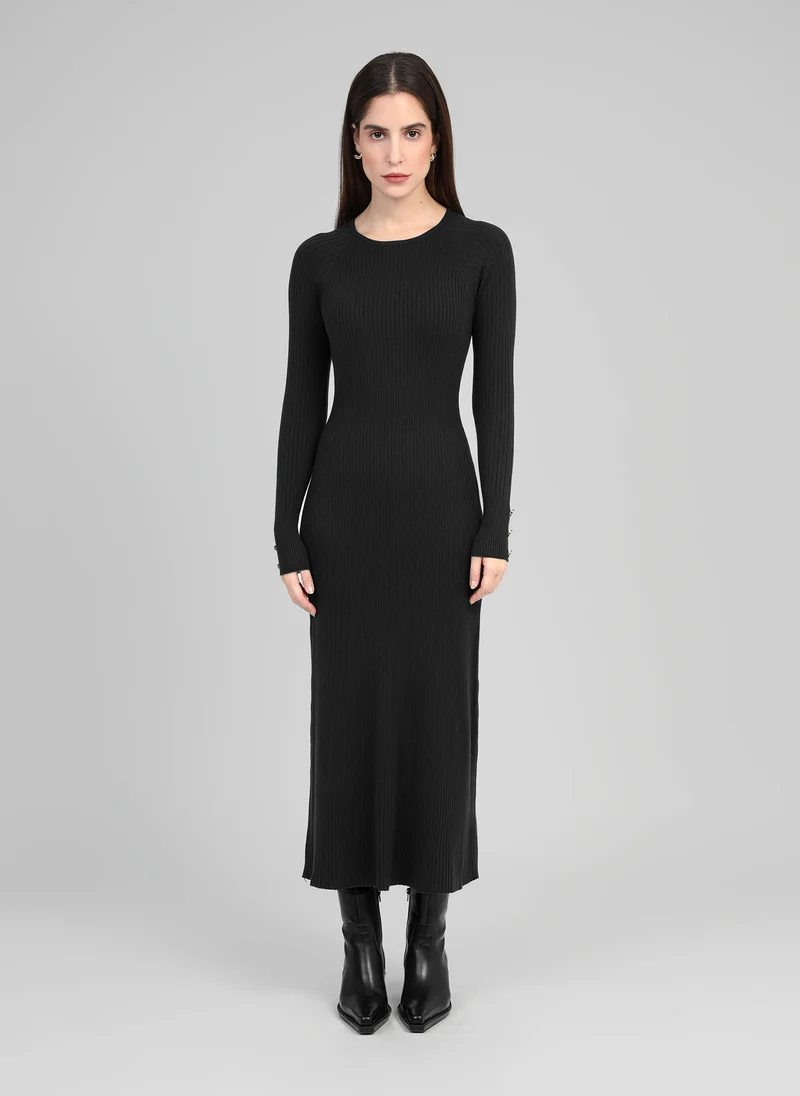 ROBE MIDI NAKA noir
