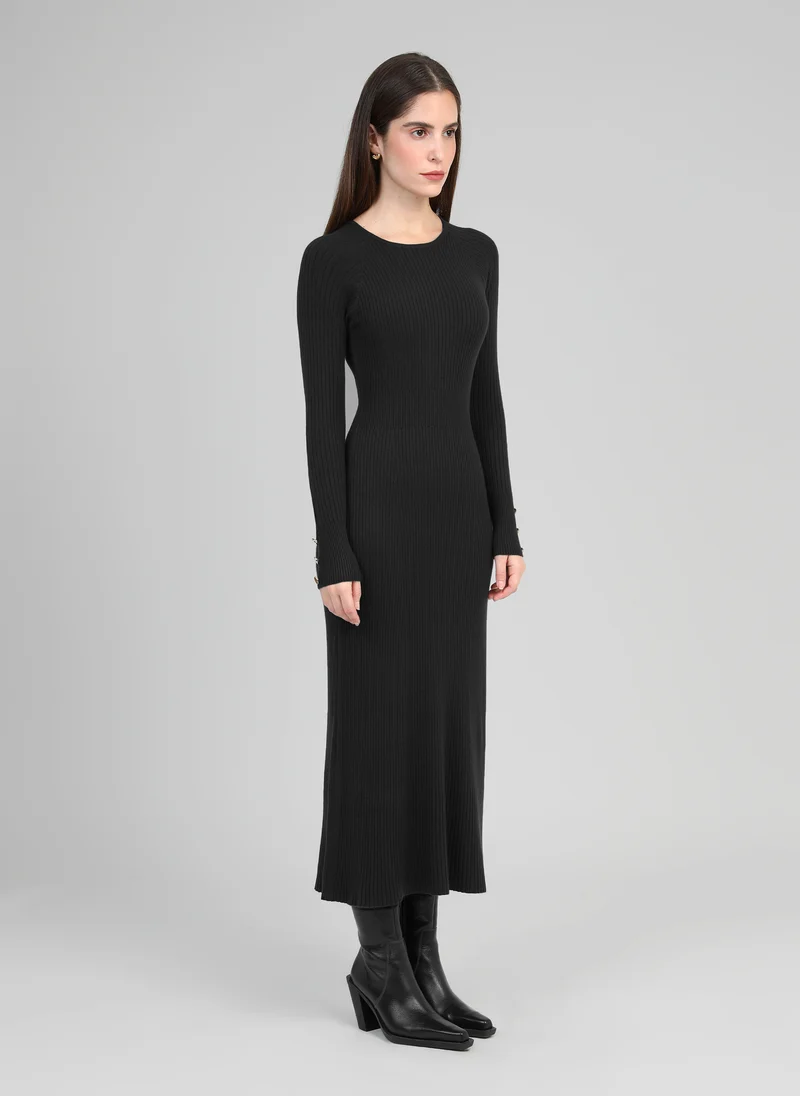 ROBE MIDI NAKA noir