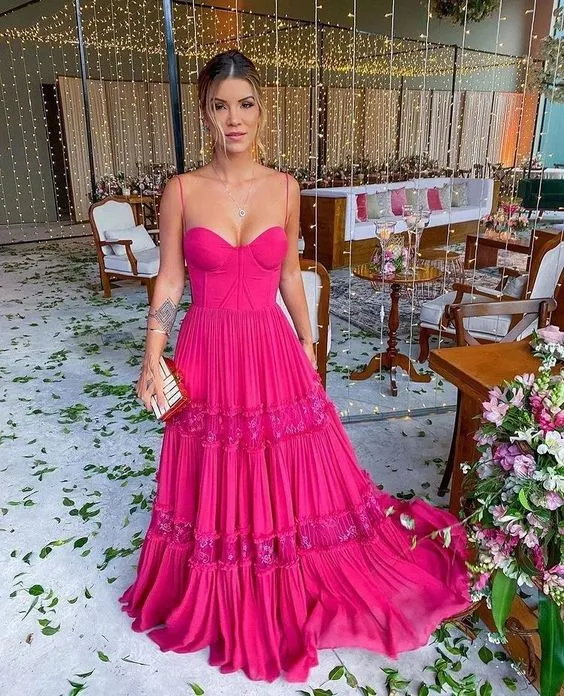 Robe de soirée longue et élégante pour femme, coupe trapèze