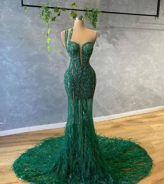 Superbes robes de bal sirène vertes et robes de soirée