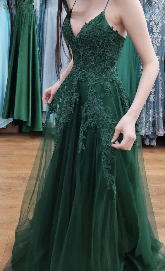Robe de bal vert émeraude pour adolescentes, tenue de soirée formelle