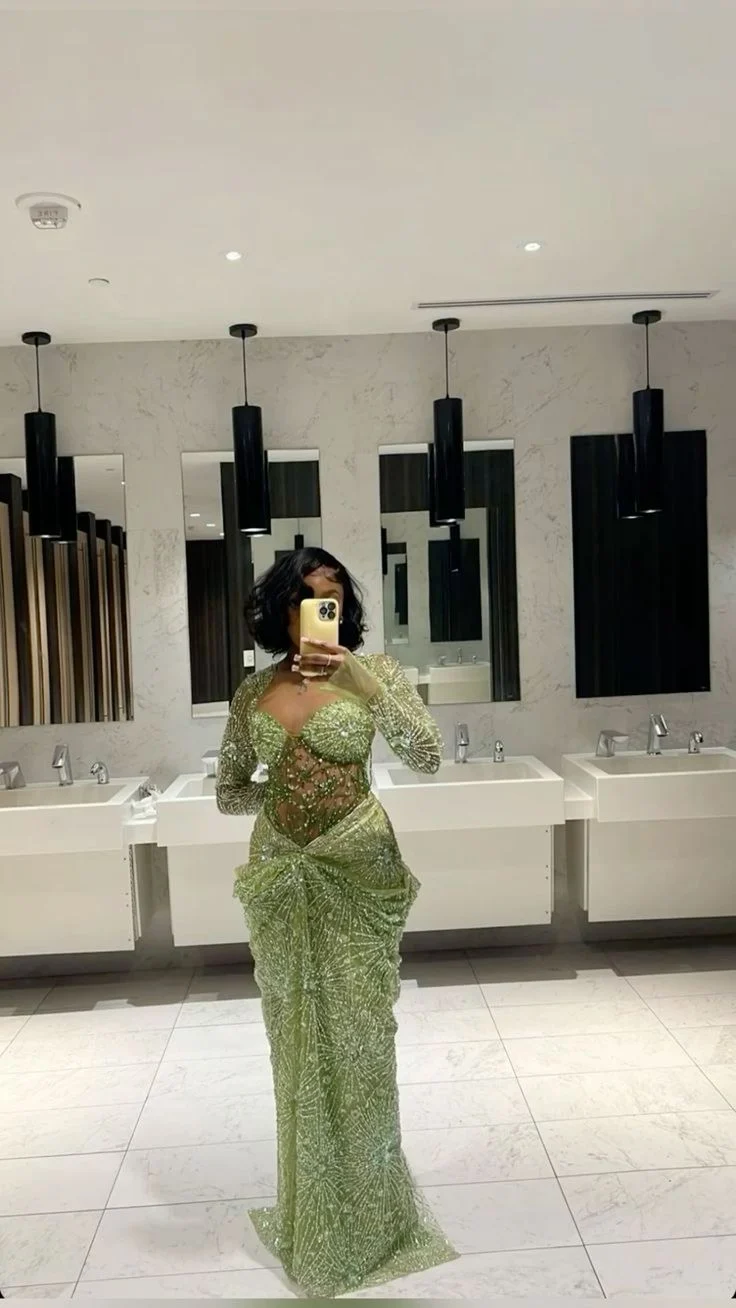 Robe de soirée sirène longue verte