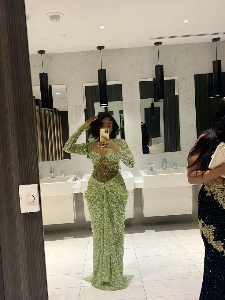 Robe de soirée sirène longue verte