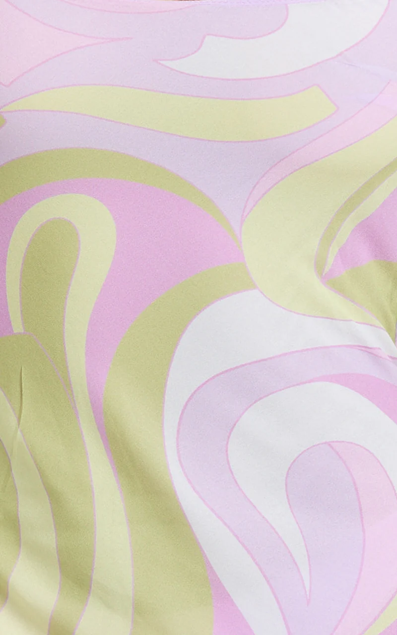 Krishna Maxi Dress - Strappy Scoop Neck Tie Back Dress in Pucci Print