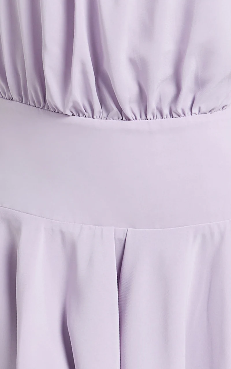 Bryonie Mini Dress - Backless Halter Dress in Lilac