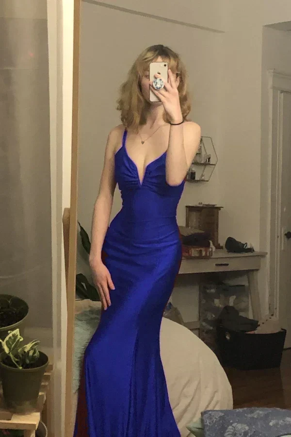 Superbe robe de soirée longue sirène bordeaux