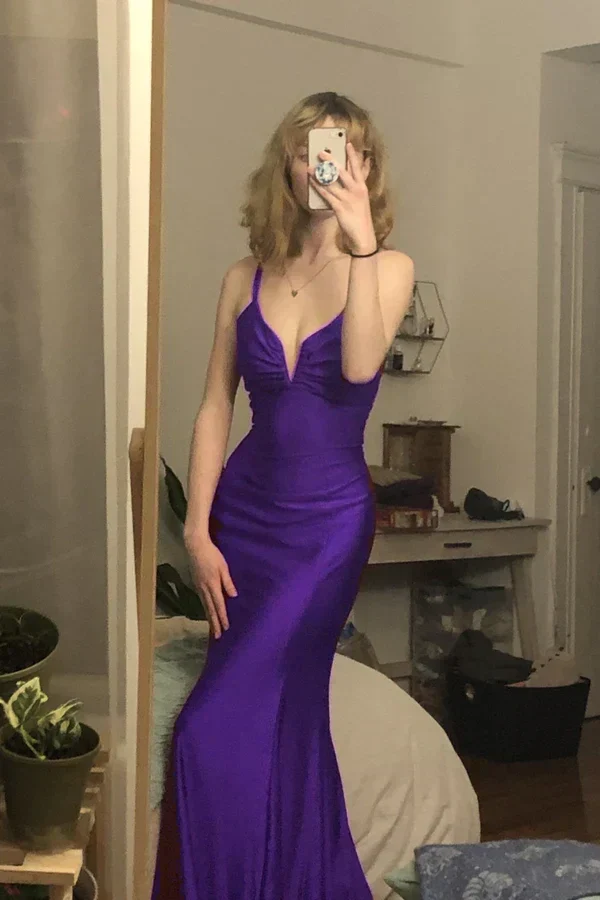 Superbe robe de soirée longue sirène bordeaux