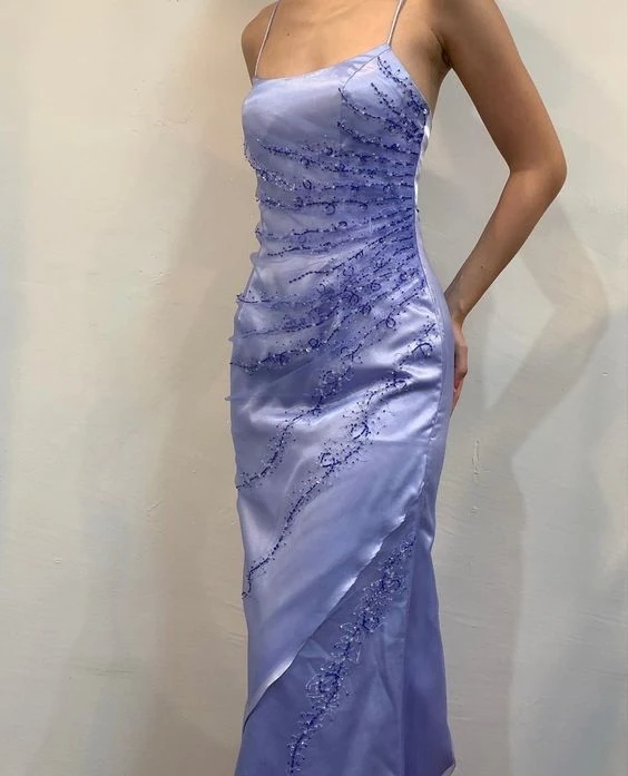 Robe de soirée lilas pour bal de fin d'année, événements formels et mariages