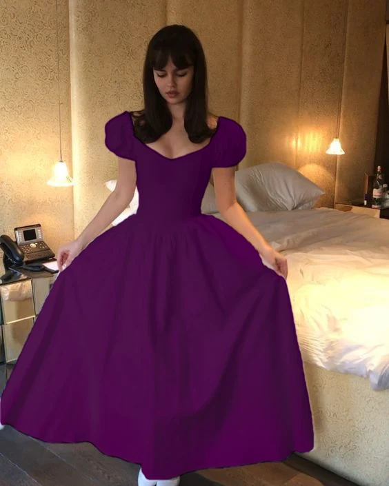 Robe de bal blanche élégante coupe trapèze pour femmes, idéale pour les soirées dansantes