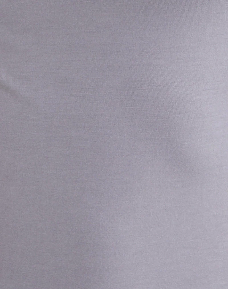 Haut à manches longues Donela avec anneau fleuri, gris lilas