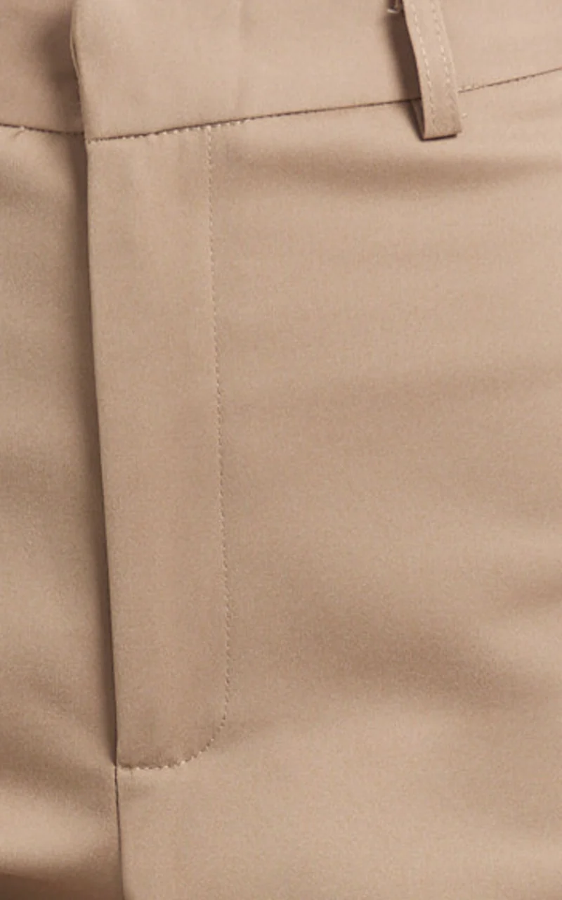 Carolyn Pants - High Waist Slim Straight Leg Tailored Pants in Mocha