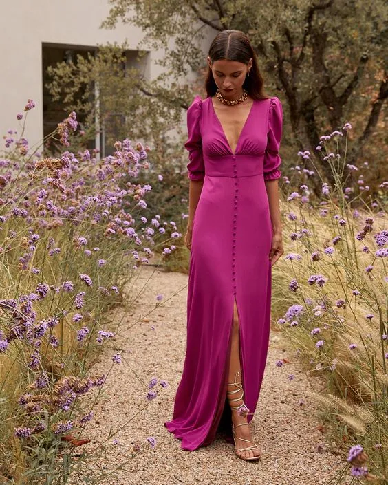 Robes de bal longues violettes, robes de soirée sexy