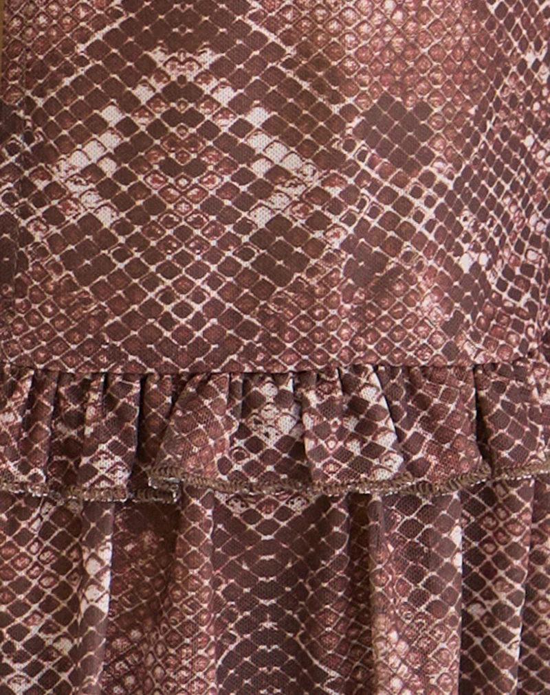 Haut à manches longues Primrose oversize en peau de serpent