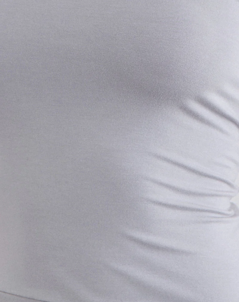 Haut Gryfina à ceinture nouée en jersey de rayonne gris lilas