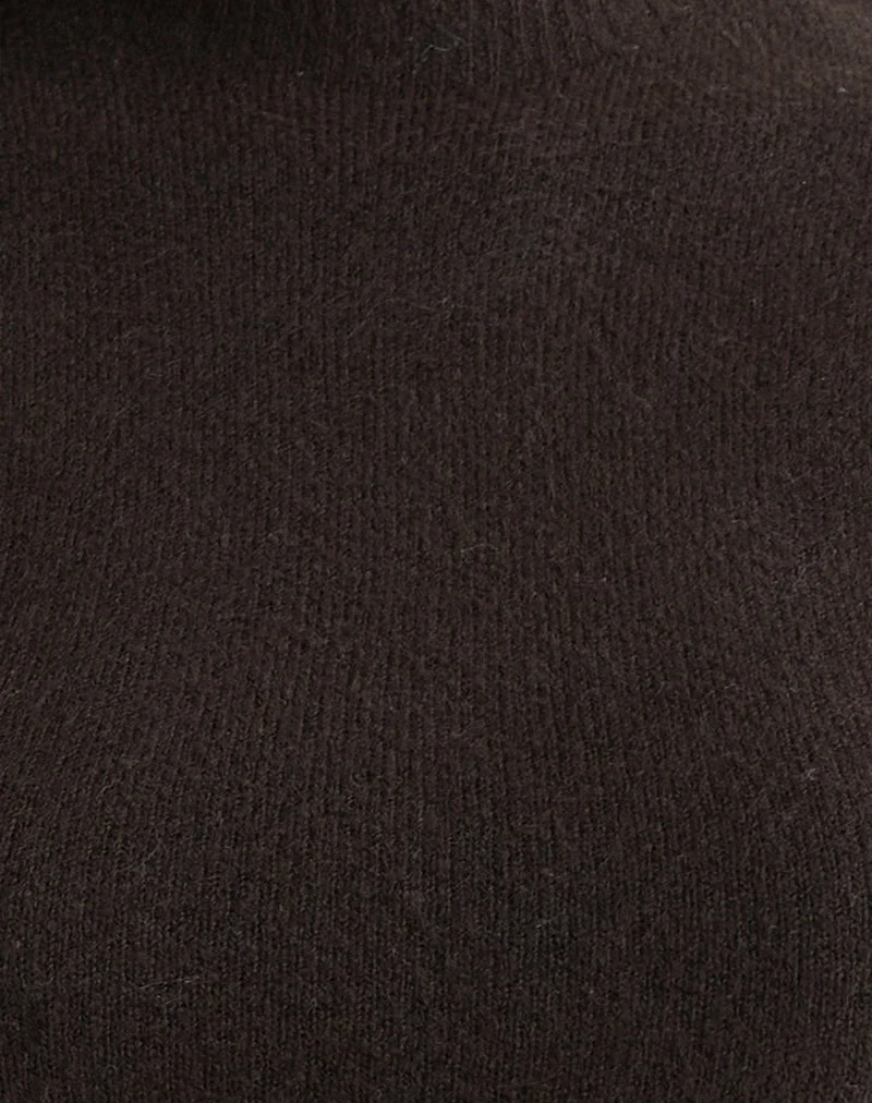Hanuva Top en tricot chocolat brun
