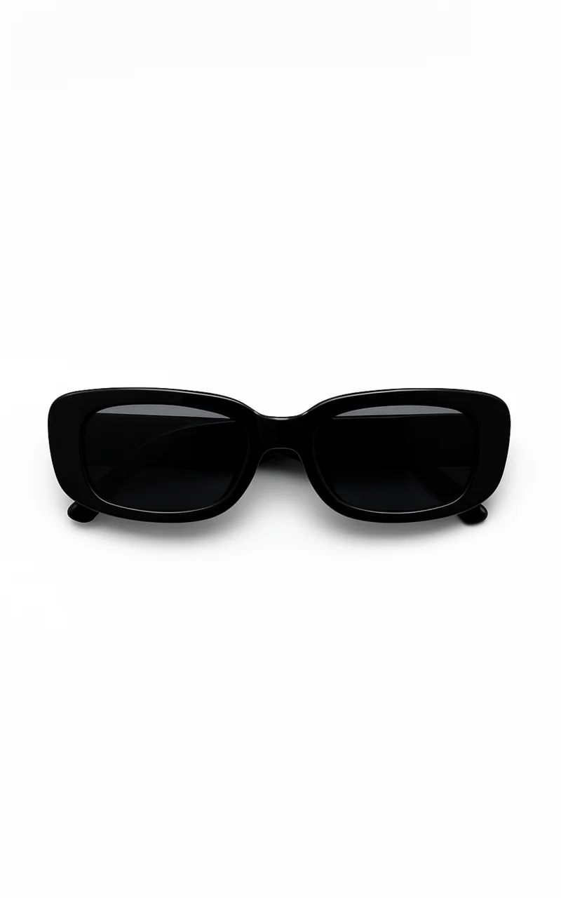 Elysia Rectangle Sunglasses in Black