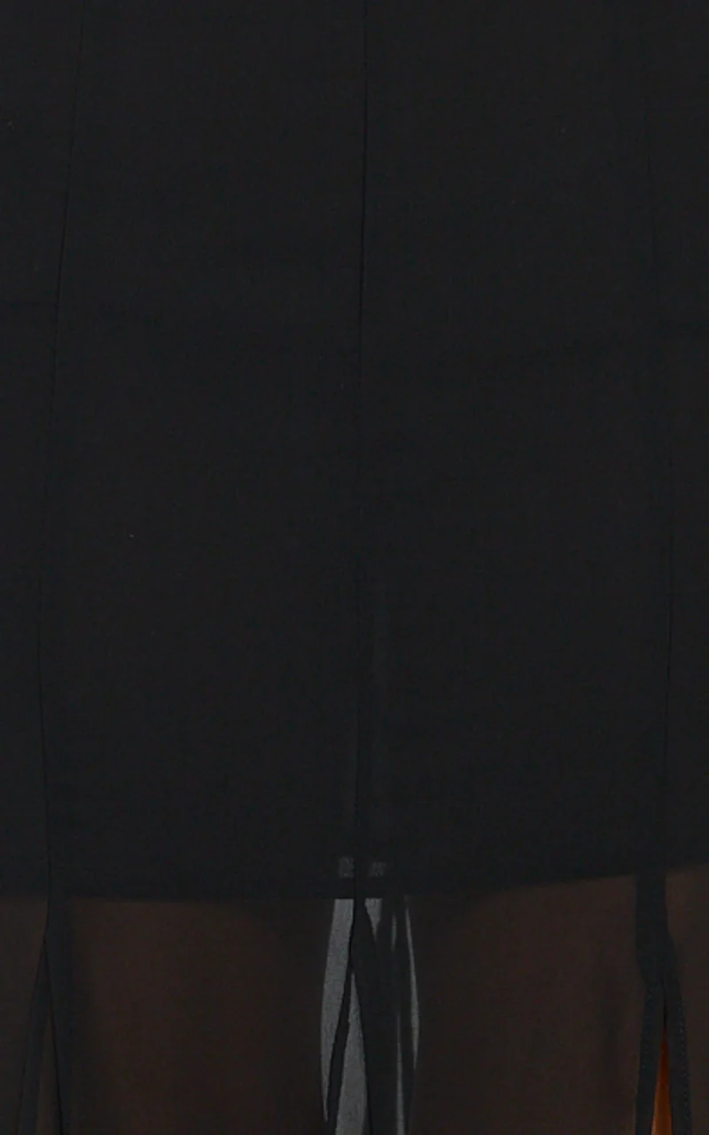 Hudgens Maxi Skirt - Georgette Godet Panel Skirt in Black