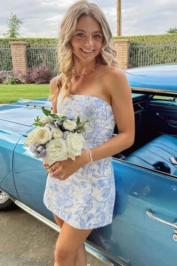 Robe de bal courte sans bretelles, robe de cocktail, robe de retour à la maison