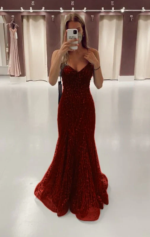 Superbes robes de soirée sirène vertes