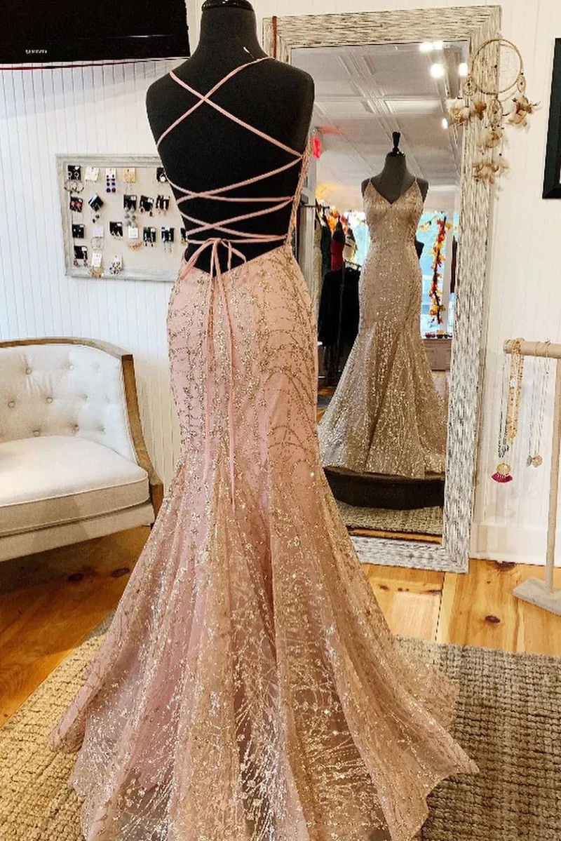 Superbes robes de soirée sirène vertes
