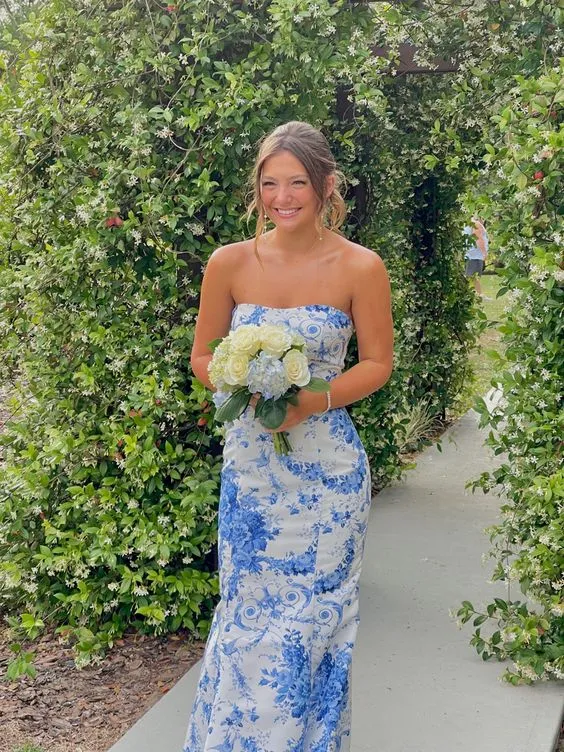 Robe de soirée longue bustier en satin