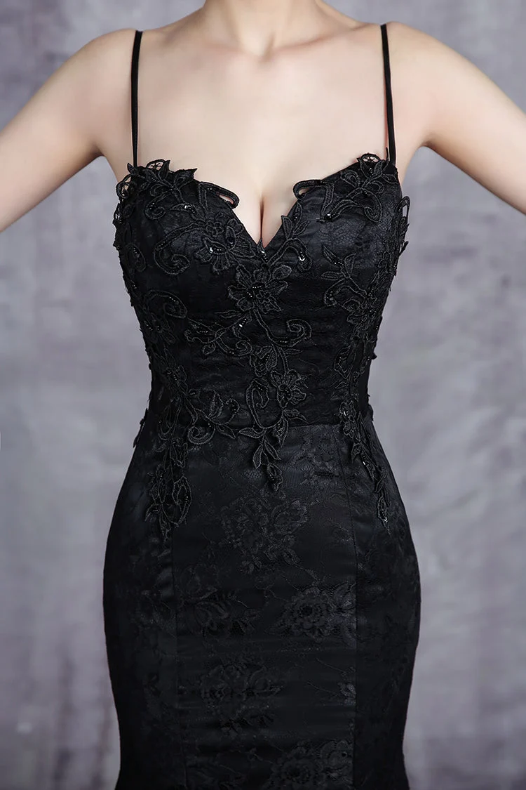 Superbe robe de soirée sirène noire