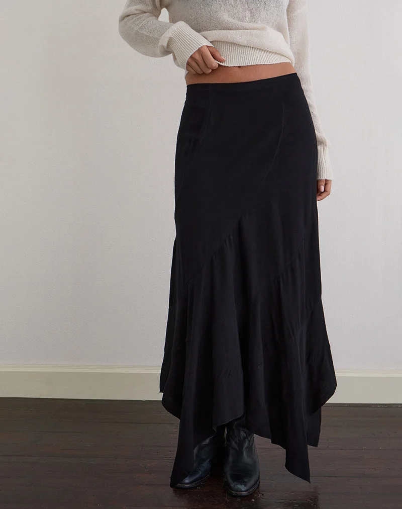 Jupe longue Rombe, noire