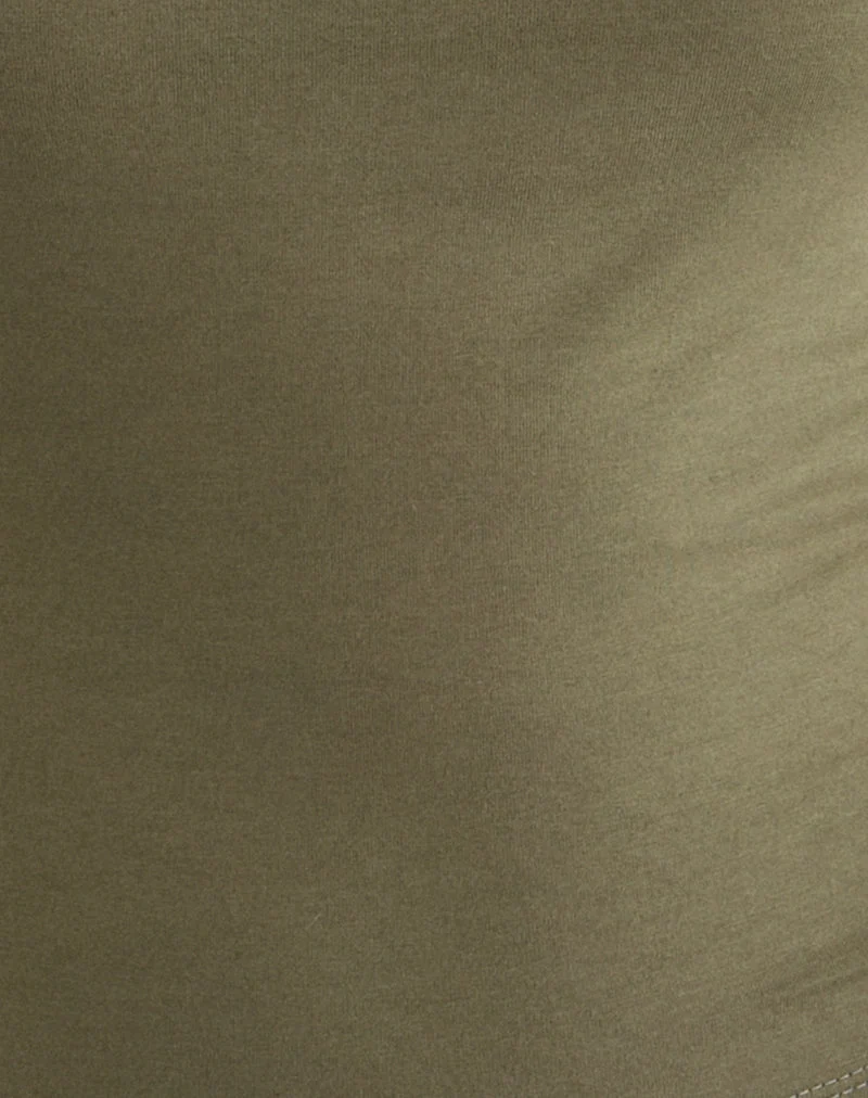 Gilet Dudley en jersey kaki
