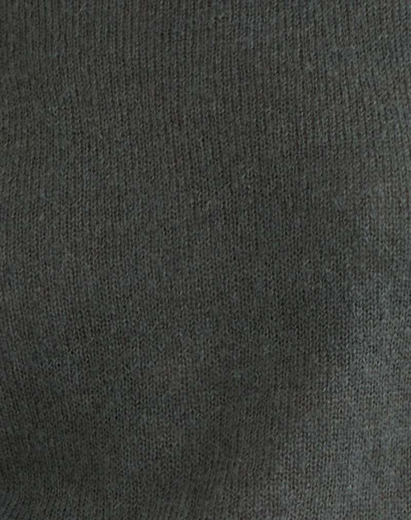 Top en tricot à manches longues Grisha en gris Smokey Green