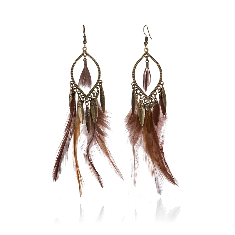Boucle D'Oreille Femme Plume
