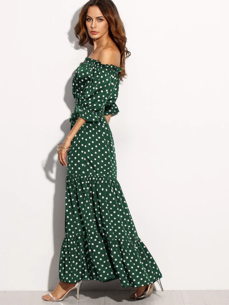 Polka Dot Bardot Dress