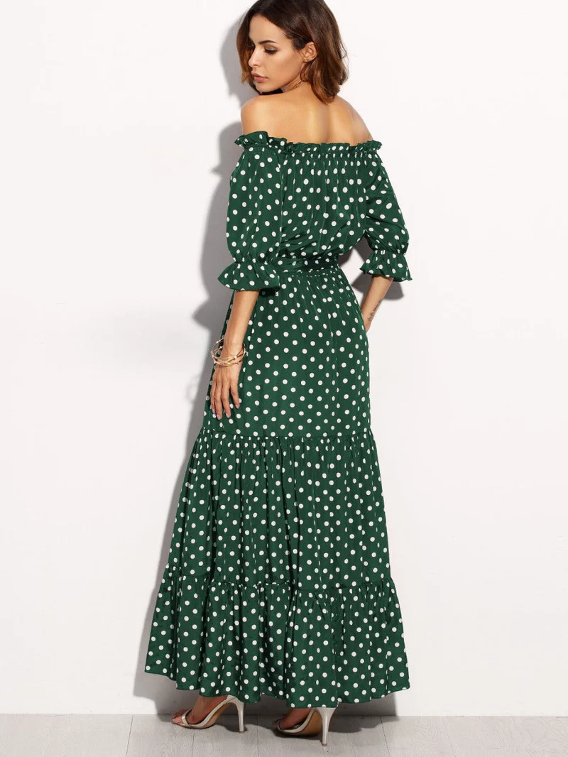 Polka Dot Bardot Dress