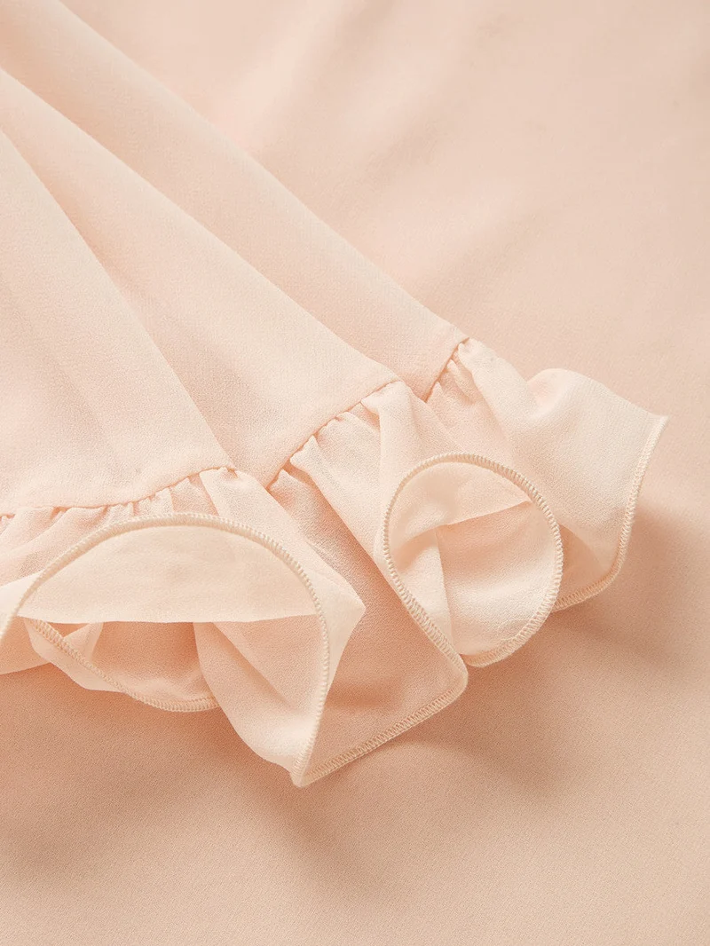 Frill Sleeve And Cuff Flowy Dress