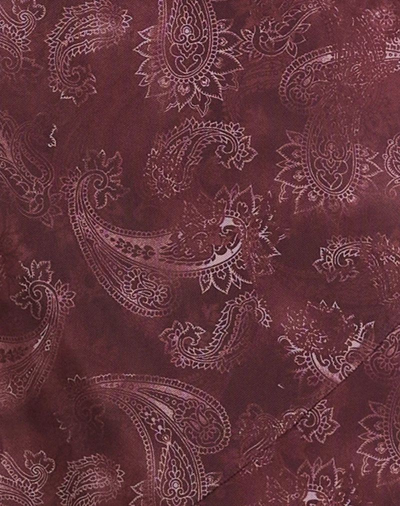 Datari Maxi Dress in Mesh Tonal Paisley Plum (Robe longue en maille à motif marguerite)