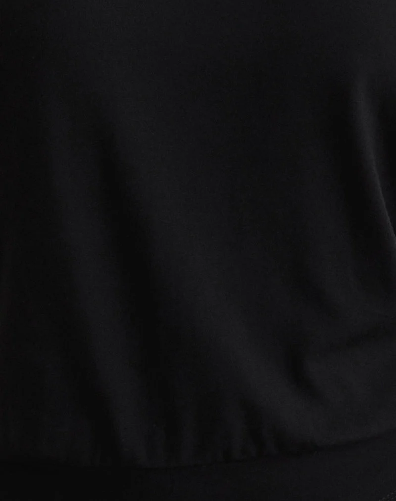 Dyilla Arrow Neck Top in Black
