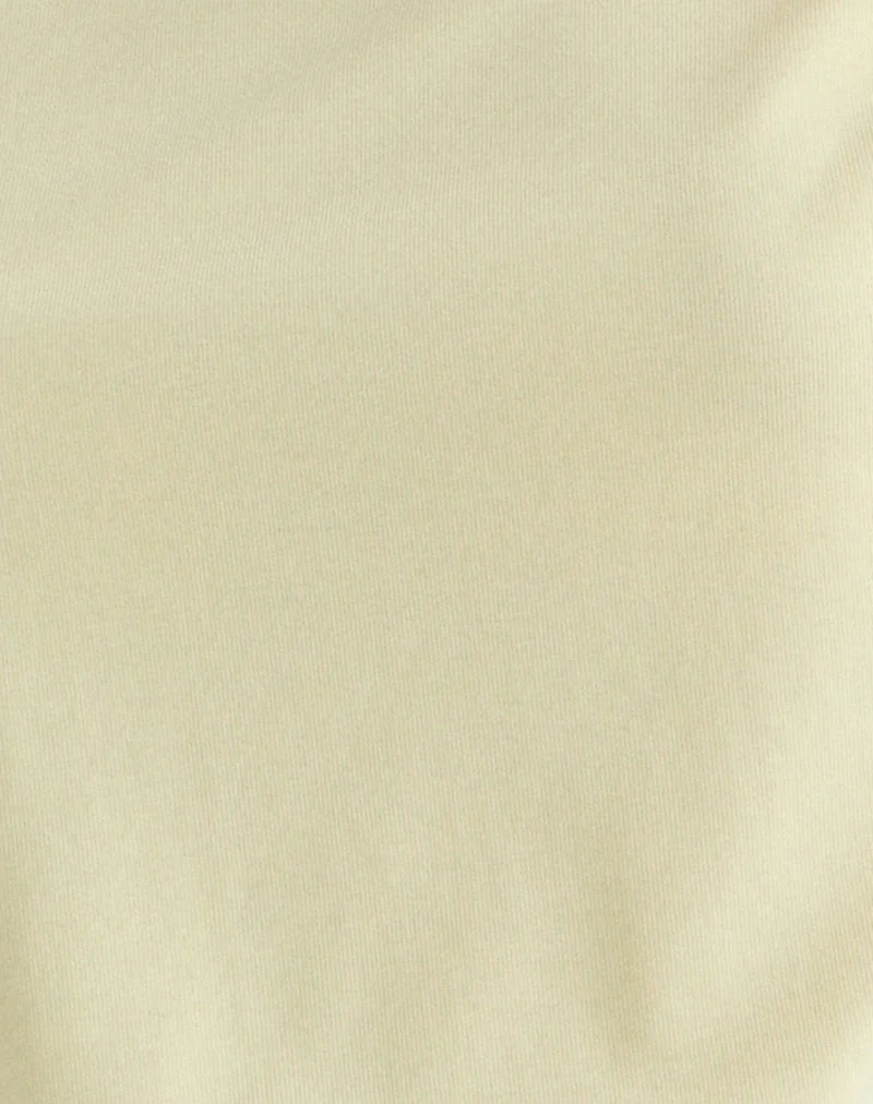 Aleyah Tie Shoulder Tee in Lemon