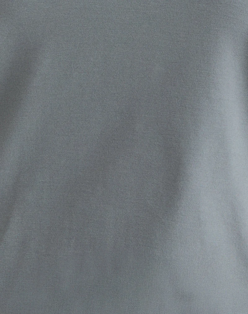 Dyilla Arrow Neck Top in Grey
