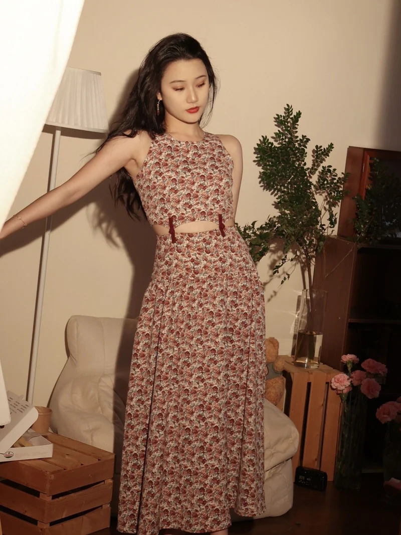 Robe Flora d'été sans manches
