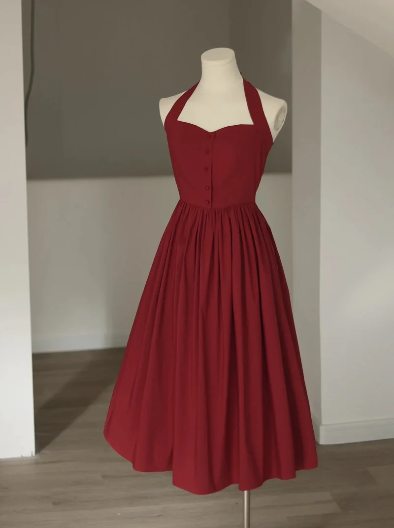 Robe d'été à manches d'inspiration vintage des années 50