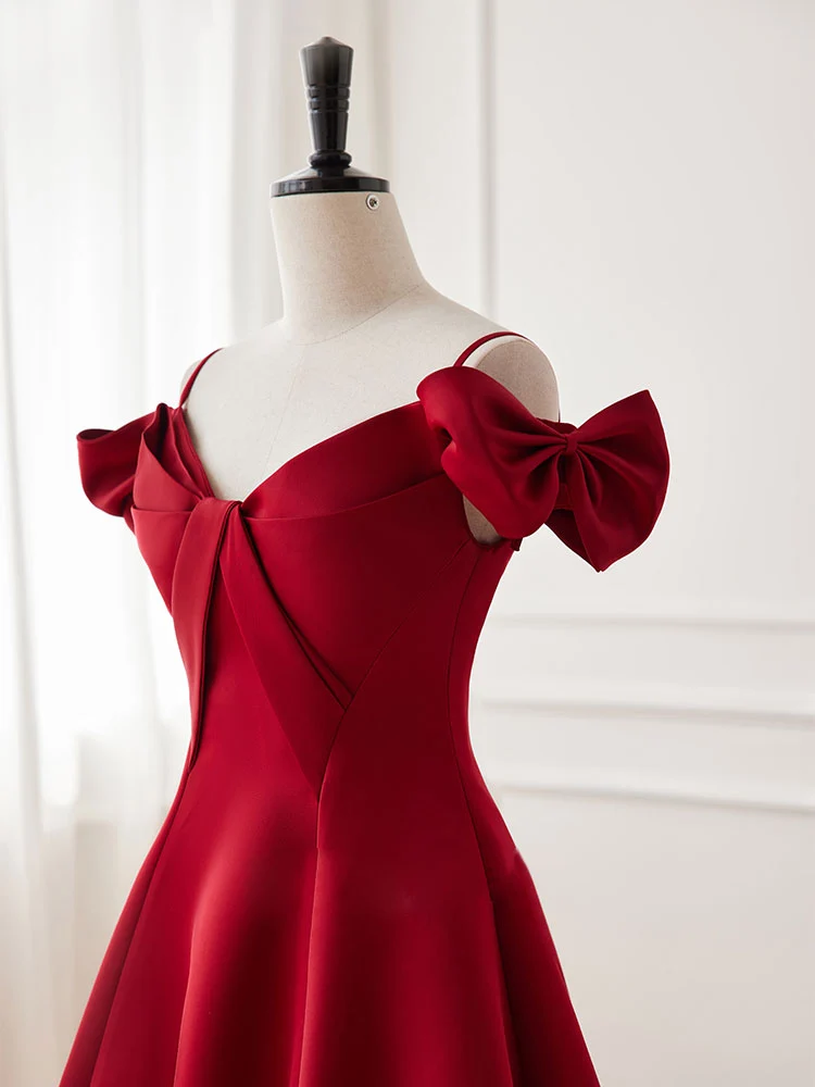 Robe formelle courte rouge Robe de soirée junior