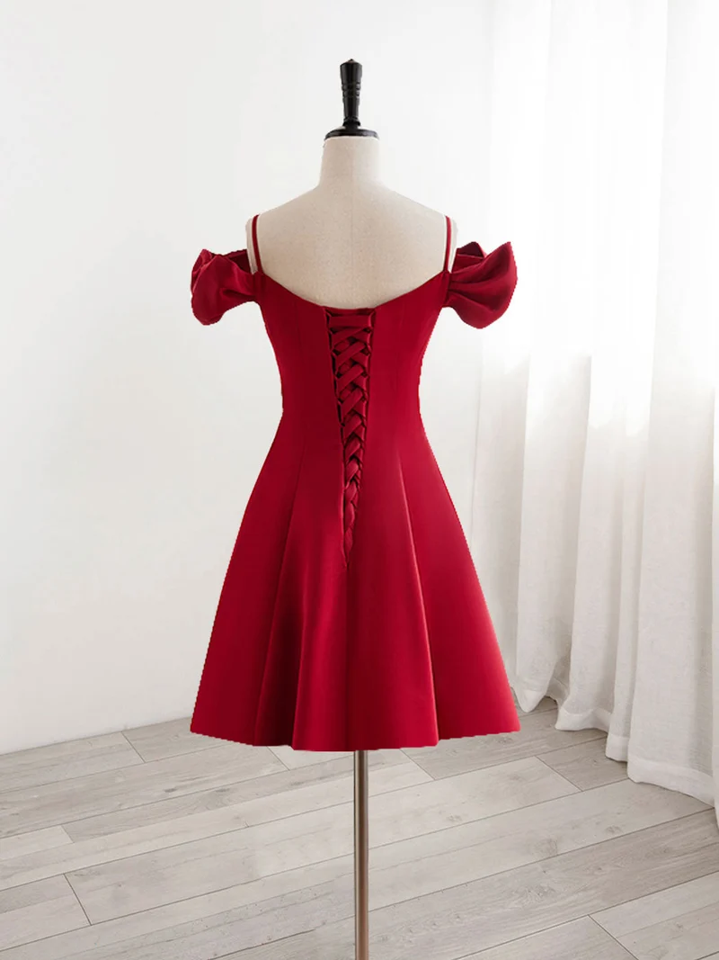 Robe formelle courte rouge Robe de soirée junior