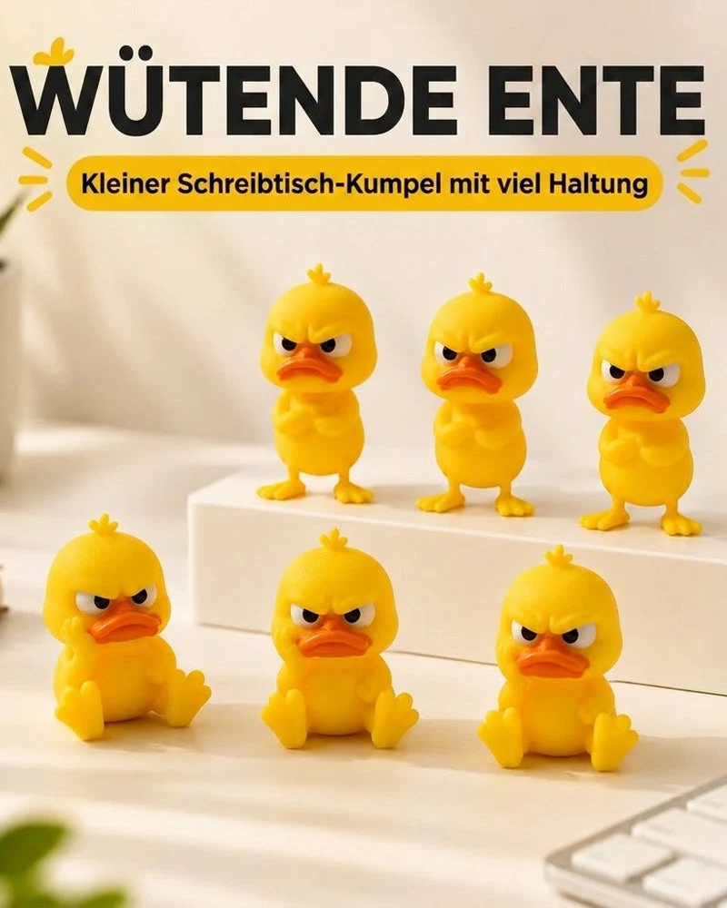 Canard 3D Imprimé En Colère Petit Jaune