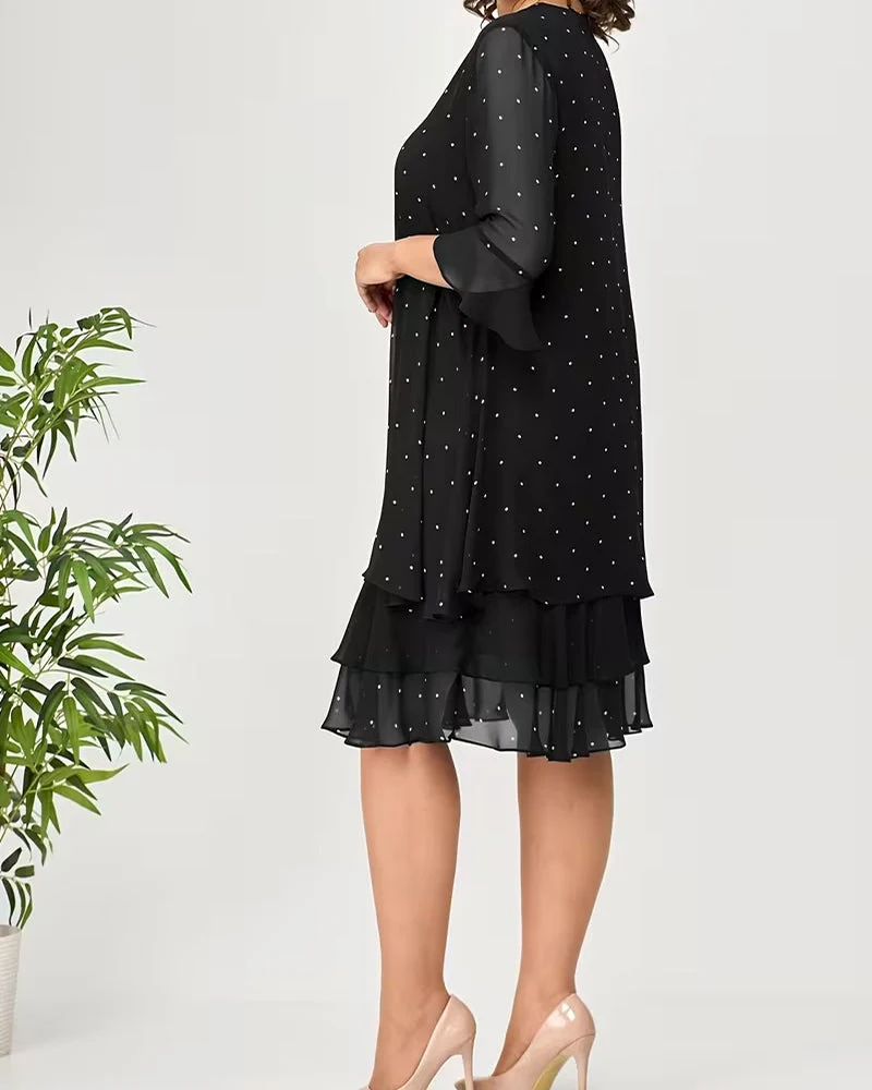 Robe À Pois Superposée