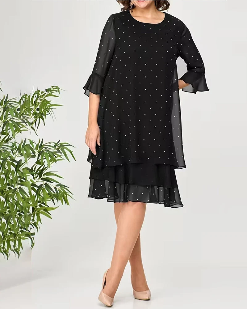 Robe À Pois Superposée