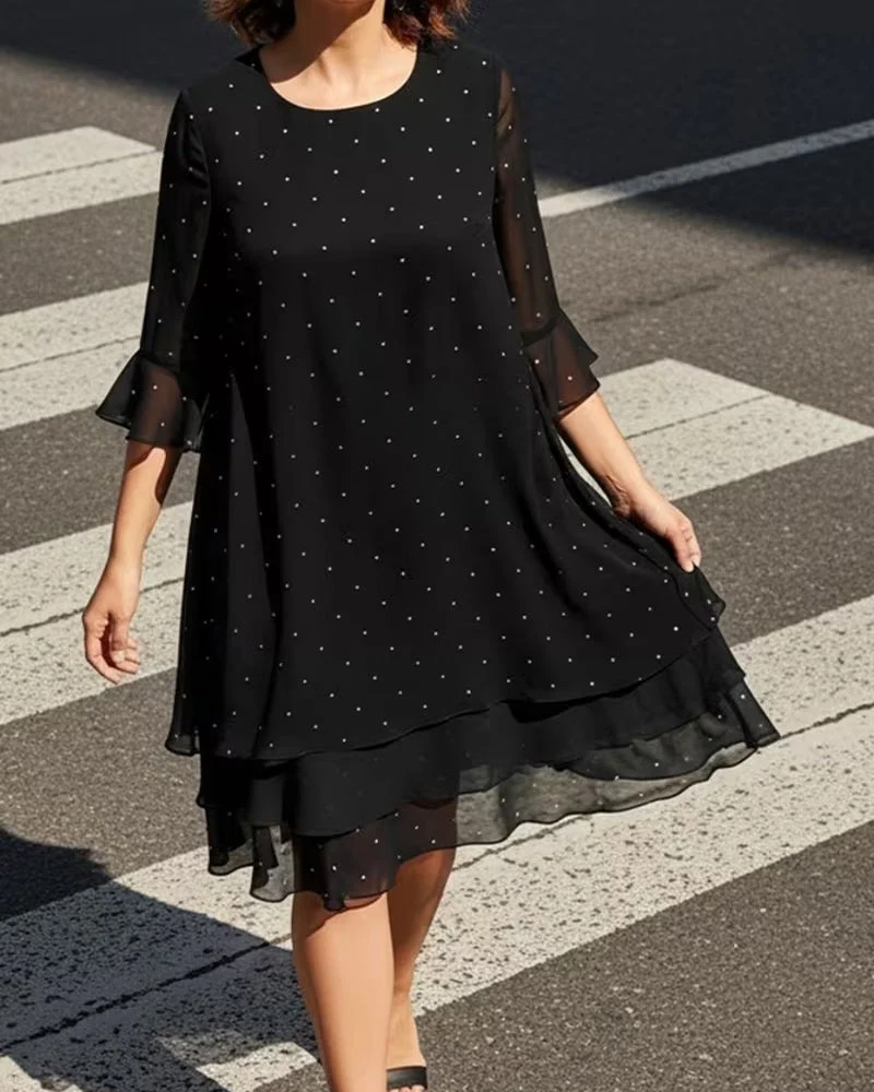 Robe À Pois Superposée